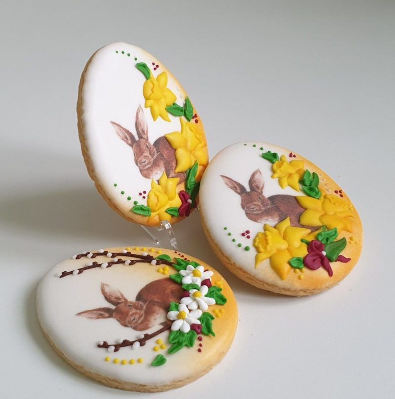 Ciasteczka Wielkanocne - pisanka, Króliczek wielkanocny, ciasteczka wielkanocne, dekoracje wielkanocne, lukrowane ciasteczka Basia sweets