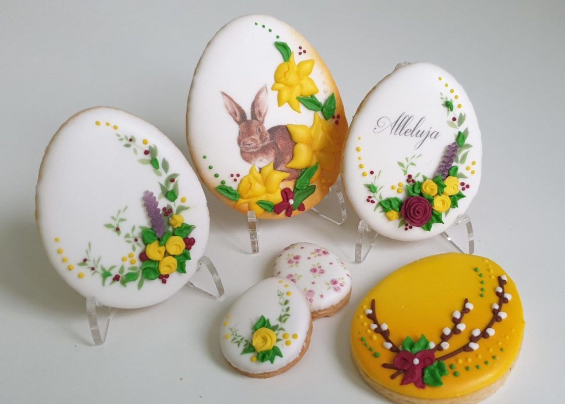 Ciasteczka Wielkanocne - pisanka, Króliczek wielkanocny, ciasteczka wielkanocne, dekoracje wielkanocne, lukrowane ciasteczka Basia sweets