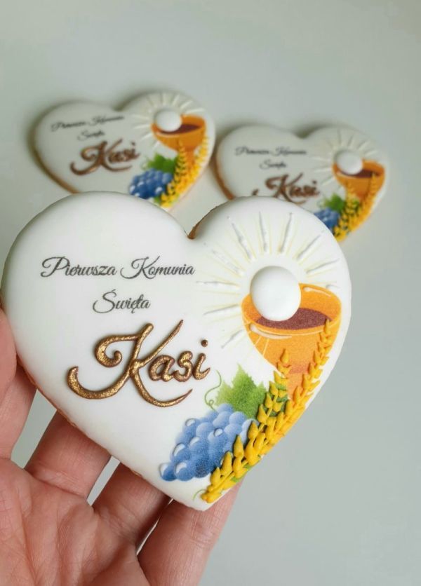 Pierniczki komunijne, podziękowania dla gości, podziękowania komunia, pierniki na komunię, ciasteczka komunijne, ciastka komunijne, podziękowania dla gości komunia, lukrowane ciasteczka - Basia sweets
